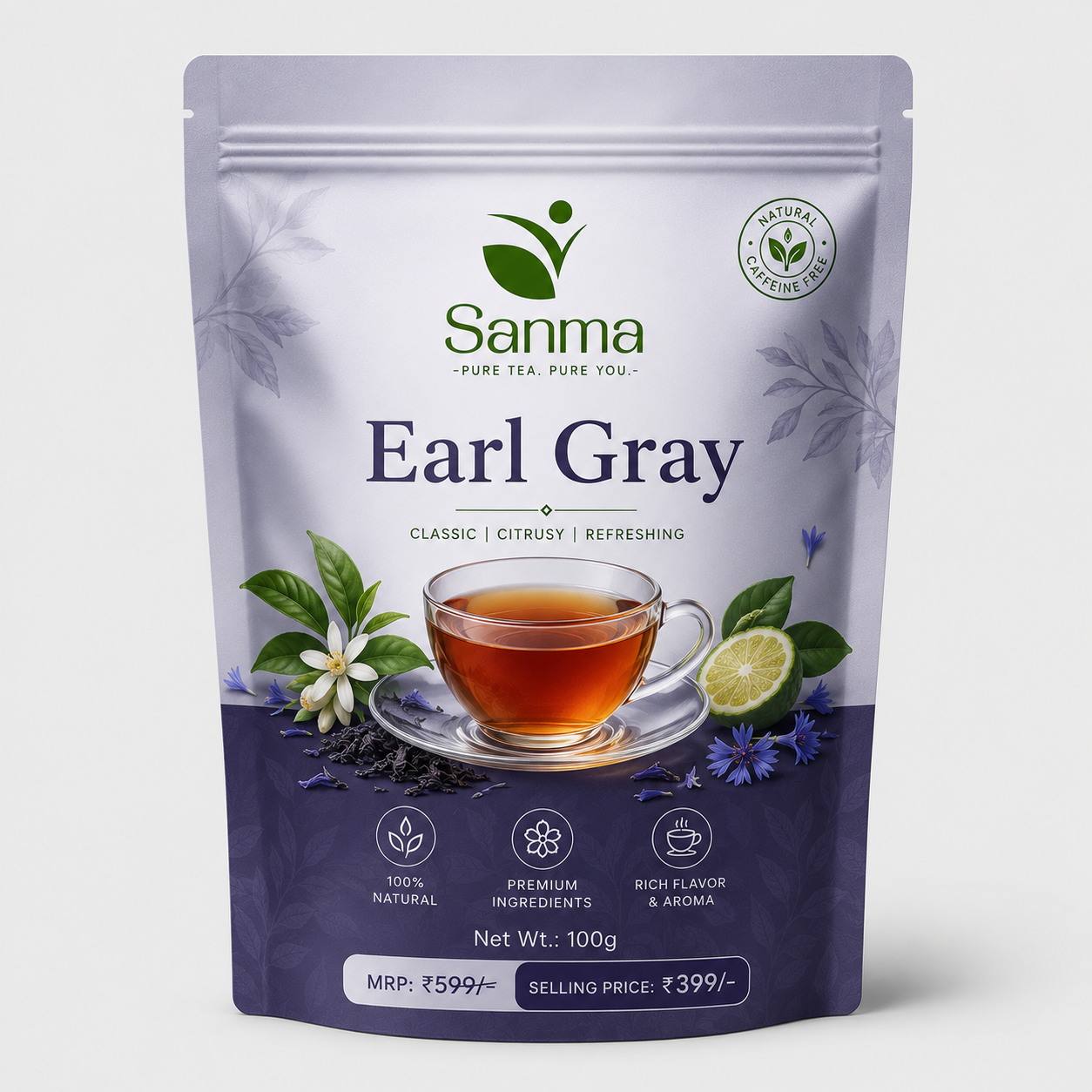 Earl Gray Sanma Earl Grey Tea – Classic Citrus Black Tea (100g) - Image 1