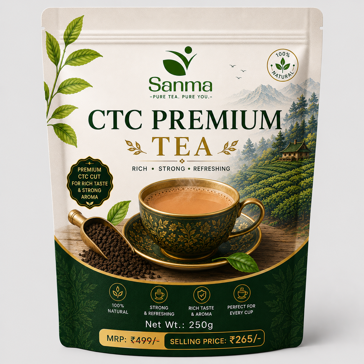 ctc premium 250g Sanma CTC Premium Tea – Rich & Strong CTC Blend - Image 1